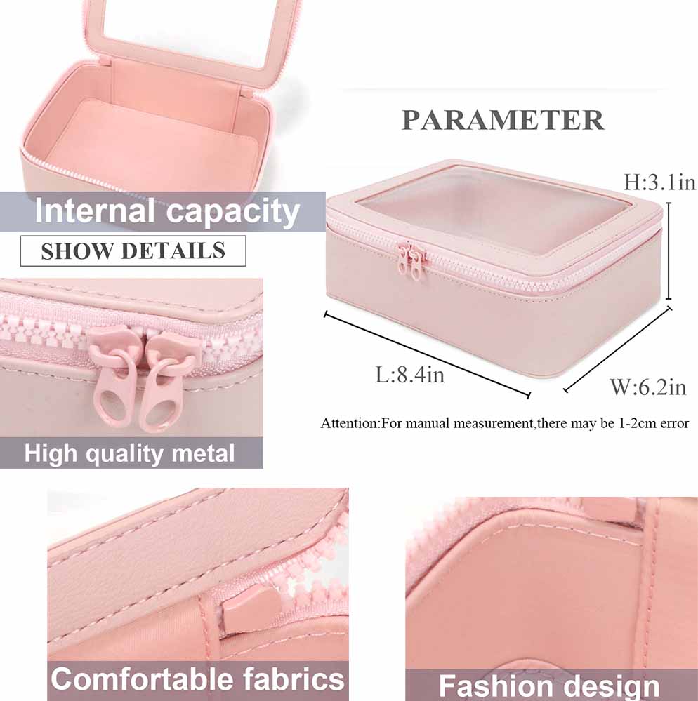 PU leather comfortable women's makeup box