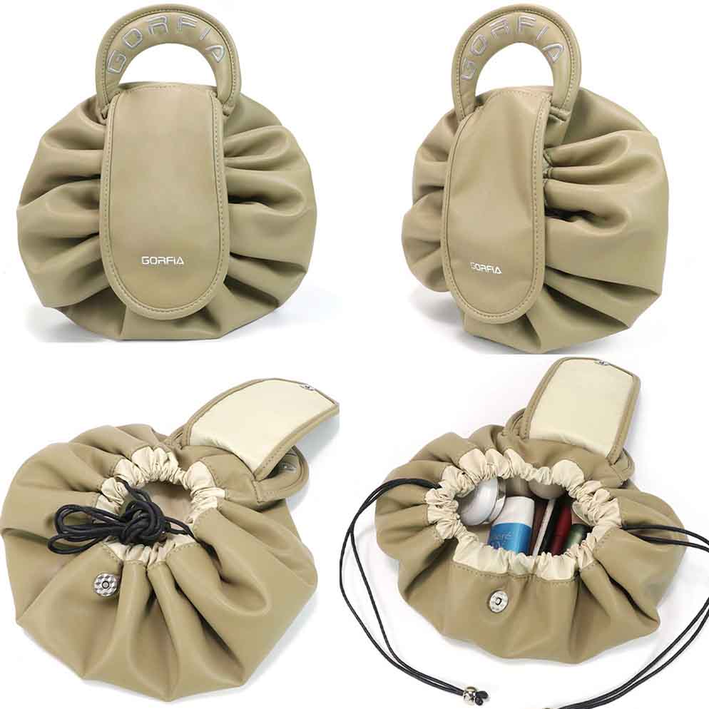 Lazy person drawstring storage bag