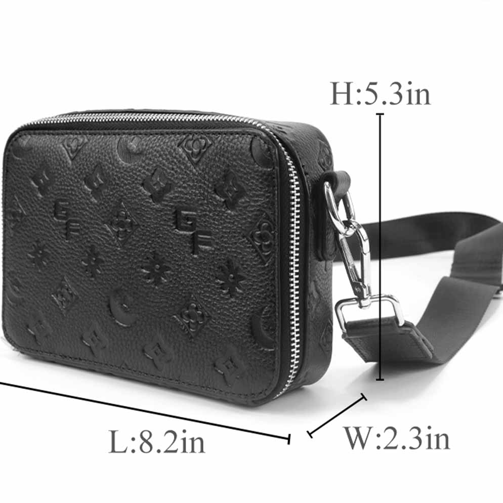 Black PU men's bag