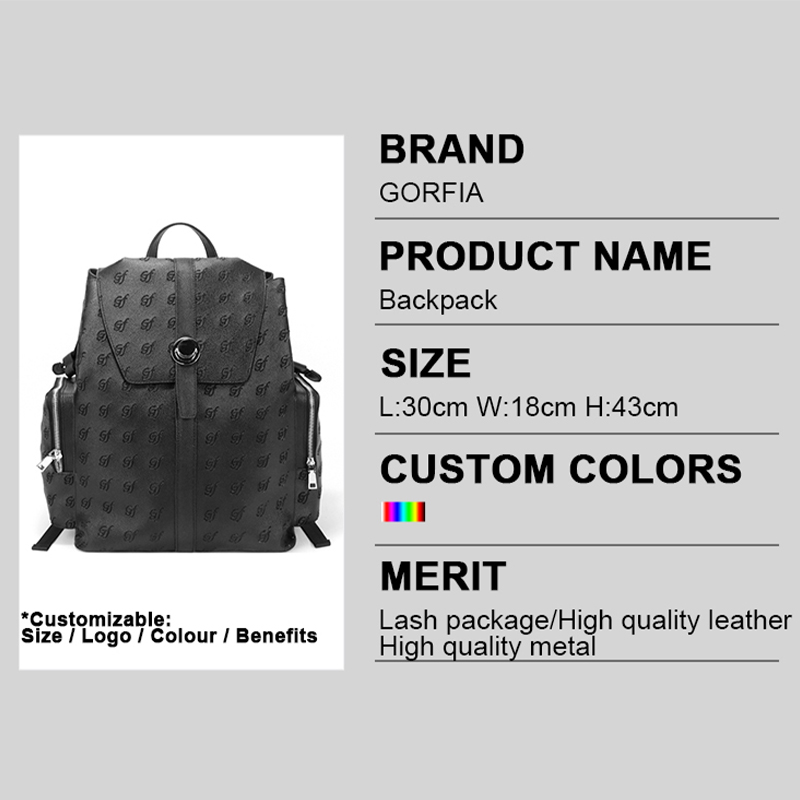 Gorfia Custom Men's Black Backpack